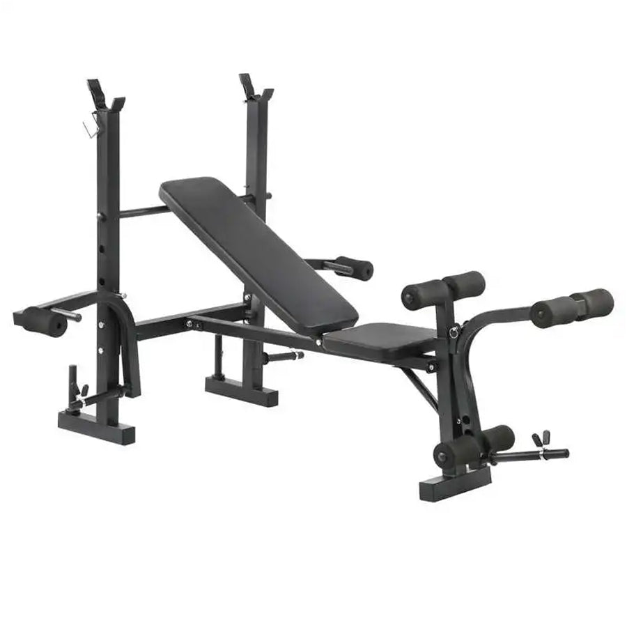 All‑in‑One Adjustable Multi Bench with Barbell Rack, Preacher Curl, Leg Developer & Butterfly Arms – Incline/Flat/Decline Strength Training Bench for Home Gym