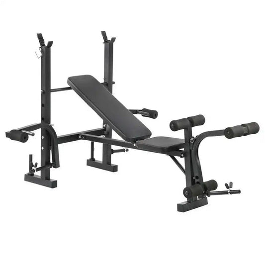 All‑in‑One Adjustable Multi Bench with Barbell Rack, Preacher Curl, Leg Developer & Butterfly Arms – Incline/Flat/Decline Strength Training Bench for Home Gym