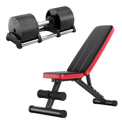 ROBURFLEX Adjustable Dumbbells 2kg–45kg – Quick Dial Weight System for Home Gym – Anti-Slip Handles + Storage
