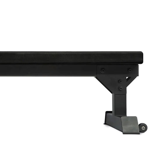 Commercial Flat Weight Bench – 300kg Capacity Solid Steel Fitness Bench | Heavy-Duty Padded Upper Body Training Bench with Rear Wheels for Home & Gym Press Workouts