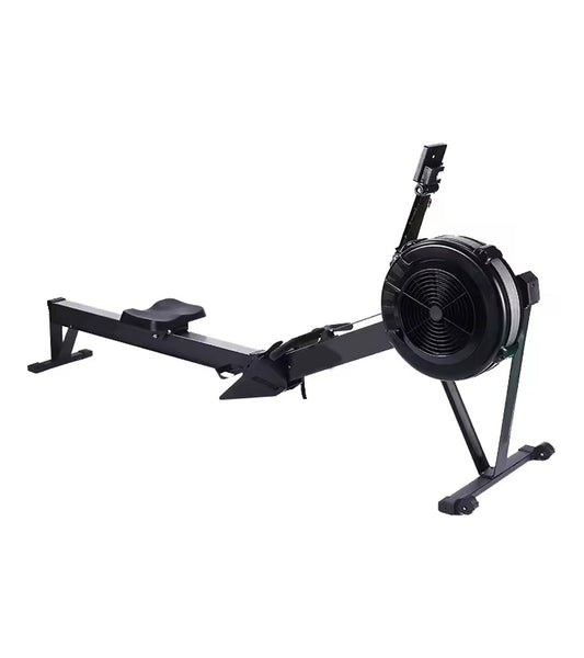 Rowing Machine for Home Use – 10-Level Adjustable Air Resistance Rower with Ergonomic Seat, Aluminum Slide Rail & LCD Display for Cardio & Full-B