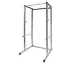 Metal power rack on a white background