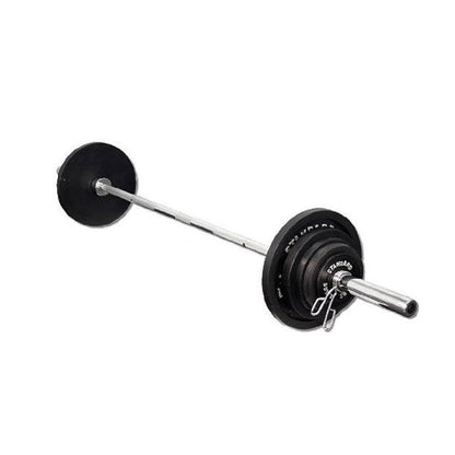 Premium Olympic 2-Inch Barbell – 4ft to 7ft Steel Bar with Standard Sleeves, Spring Collars & Durable Construction
