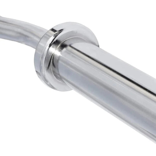 Close-up of a shiny metal bar on a white background