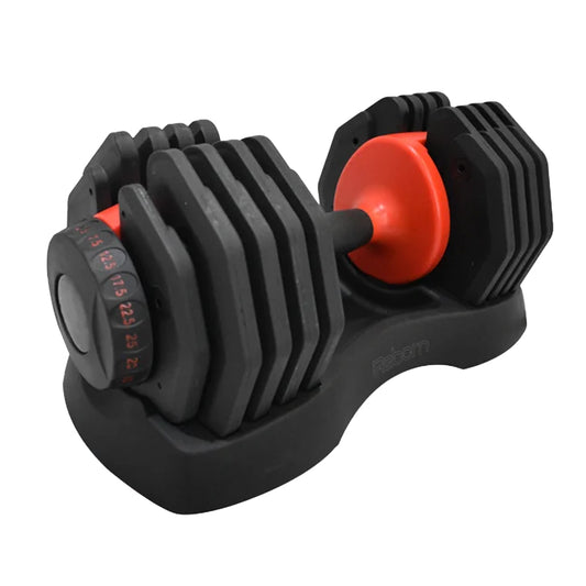 25kg Adjustable Dumbbell – 10-in-1 Weight Set | Quick Dial System, Safety Lock & Non-Slip Handle | Space-Saving Strength Training Dumbbell for Home Gym Workouts