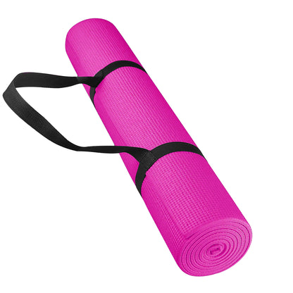 15mm Extra-Thick Yoga Mat with Strap – Non-Slip NBR Foam for Yoga, Pilates & Floor Exercises – Joint-Friendly & Eco-Friendly