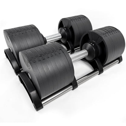 ROBURFLEX Adjustable Dumbbells 2kg–45kg – Quick Dial Weight System for Home Gym – Anti-Slip Handles + Storage