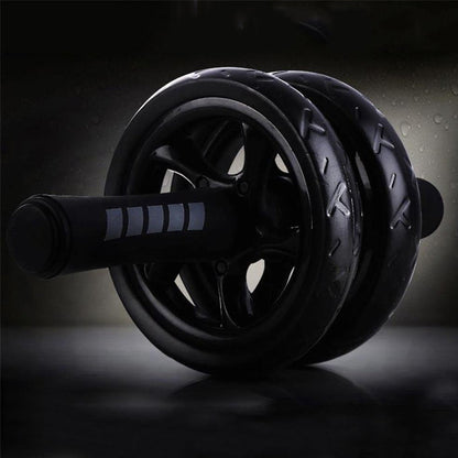 Double-Wheel Ab Roller with Rebound Design – Silent Non-Slip Wheels, Adjustable Band & Knee Pad – Core Trainer for Home Workouts
