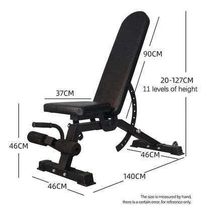 Adjustable Weight Bench with 9 Positions | 450kg Capacity Foldable Incline/Decline Utility Bench | Full-Body Strength Training Bench for Home Gym & Studio Workouts