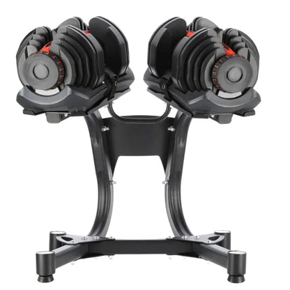 Adjustable Dumbbell Stand with Safety Strap – Compact Rack for 24kg & 40kg Dumbbells – Space-Saving, Sturdy Home Gym Storage