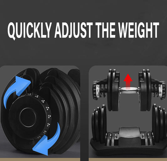 40kg Adjustable Dumbbell 17-in-1 – Quick Dial Weights for Home Gym – Non-Slip Handle – Full Body Strength Training