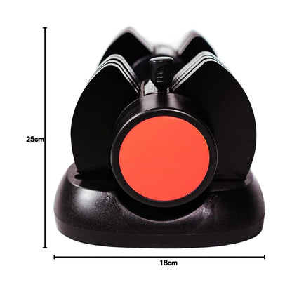 12.5kg Adjustable Dumbbell – 5-in-1 Weight Set | Quick Dial Adjustable from 2.5kg to 12.5kg | Compact Dumbbell with Safety Lock for Home Gym & Full-Body Training
