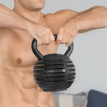 7-in-1 Adjustable Kettlebell (3.4kg–18kg) – Quick-Change Cast Iron Weight for Full-Body Workouts – Space-Saving Home Gym Essential