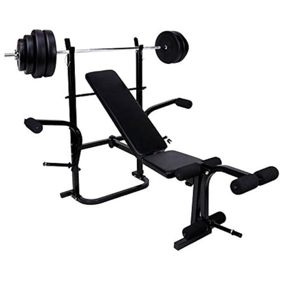 All‑in‑One Adjustable Multi Bench with Barbell Rack, Preacher Curl, Leg Developer & Butterfly Arms – Incline/Flat/Decline Strength Training Bench for Home Gym