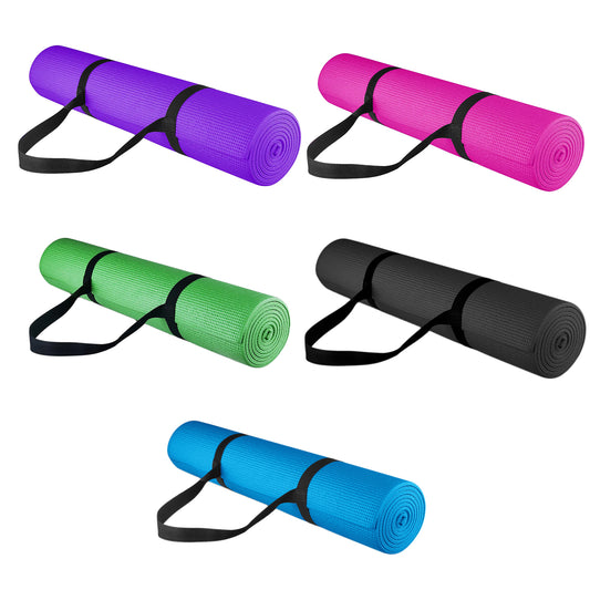 15mm Extra-Thick Yoga Mat with Strap – Non-Slip NBR Foam for Yoga, Pilates & Floor Exercises – Joint-Friendly & Eco-Friendly