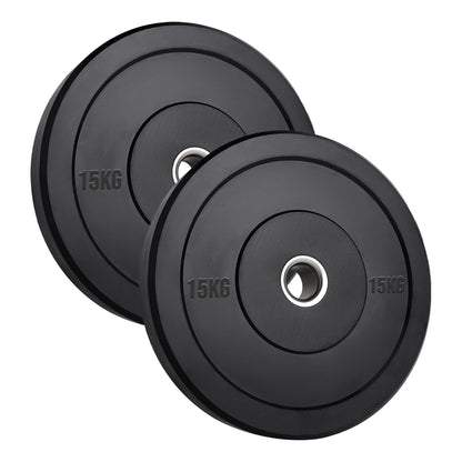 Heavy-Duty Olympic Rubber Bumper Plates, High-Density Construction for Squats, Deadlifts, Olympic Lifts