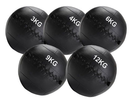 Premium Wall Balls (3kg–12kg) – Double-Stitched Medicine Balls with Textured Grip – Durable PVC for CrossFit, HIIT & Core Training