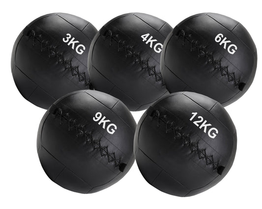 Premium Wall Balls (3kg–12kg) – Double-Stitched Medicine Balls with Textured Grip – Durable PVC for CrossFit, HIIT & Core Training