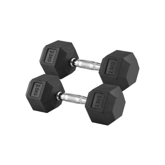 Premium Hex Dumbbells – Rubber Coated Free Weights with Anti-Roll Design, Professional-Grade for Strength Training in Home Gym Setups
