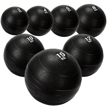 Heavy-Duty Slam Balls (3kg–25kg) – No-Bounce Rubber Medicine Balls with Textured Grip – Core Strength Training Equipment
