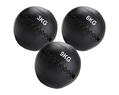 Premium Wall Balls (3kg–12kg) – Double-Stitched Medicine Balls with Textured Grip – Durable PVC for CrossFit, HIIT & Core Training