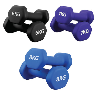 Anti-Roll Neoprene Dumbbells – Non-Slip Grip