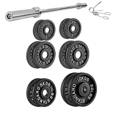 Cast Iron Weight Plates – Strength Training Discs for Home & Gym – Multiple Sizes – Fits Barbells & Dumbbells – Professional Grade