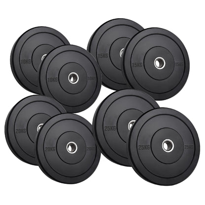 Heavy-Duty Olympic Rubber Bumper Plates, High-Density Construction for Squats, Deadlifts, Olympic Lifts