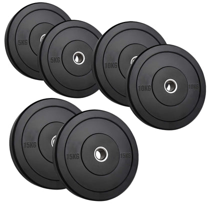 Heavy-Duty Olympic Rubber Bumper Plates, High-Density Construction for Squats, Deadlifts, Olympic Lifts
