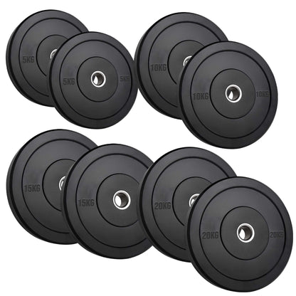 Heavy-Duty Olympic Rubber Bumper Plates, High-Density Construction for Squats, Deadlifts, Olympic Lifts