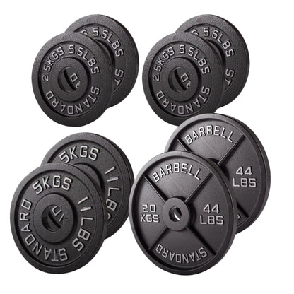 Cast Iron Weight Plates – Strength Training Discs for Home & Gym – Multiple Sizes – Fits Barbells & Dumbbells – Professional Grade