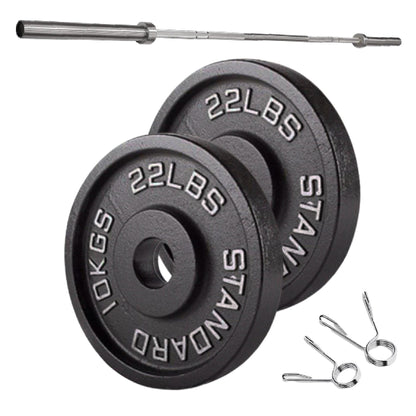 Cast Iron Weight Plates – Strength Training Discs for Home & Gym – Multiple Sizes – Fits Barbells & Dumbbells – Professional Grade