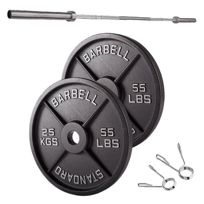 Cast Iron Weight Plates – Strength Training Discs for Home & Gym – Multiple Sizes – Fits Barbells & Dumbbells – Professional Grade