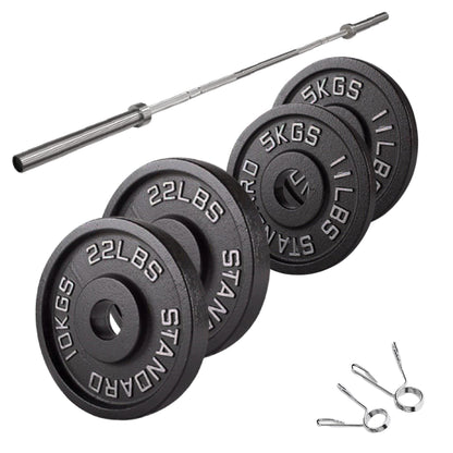 Cast Iron Weight Plates – Strength Training Discs for Home & Gym – Multiple Sizes – Fits Barbells & Dumbbells – Professional Grade