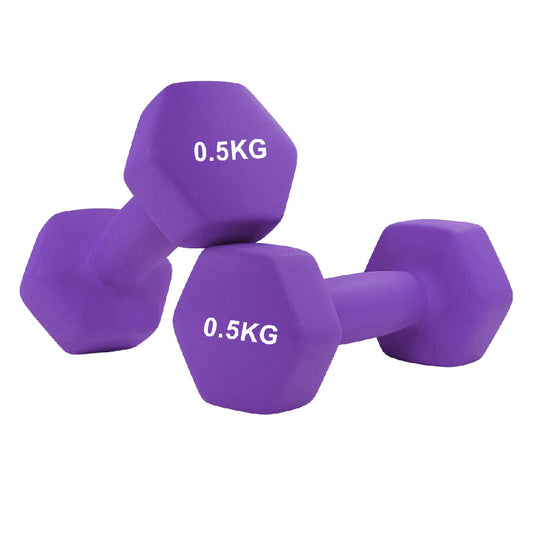 Anti-Roll Neoprene Dumbbells – Non-Slip Hex Design with Soft Grip – Home Workout Weights for Full Body Training – Singles, Pairs & Sets