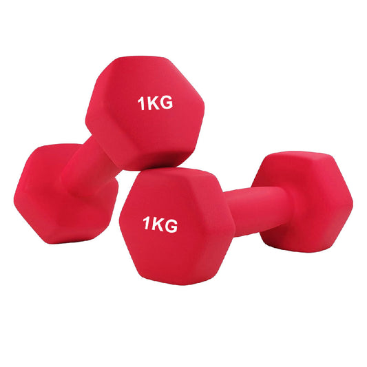 Anti-Roll Neoprene Dumbbells – Non-Slip Hex Design with Soft Grip – Home Workout Weights for Full Body Training – Singles, Pairs & Sets