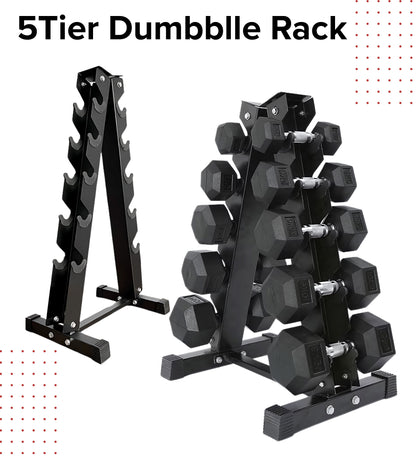 Heavy-Duty Dumbbell Storage Rack – Premium Gym Equipment For Home Fitness – 3, 4, 5, & 6-Tier Design Options – Professional Weight Storage Solution – Space-Saving Organization System For Dumbbells
