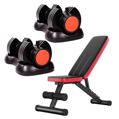 12.5kg Adjustable Dumbbell – 5-in-1 Weight Set | Quick Dial Adjustable from 2.5kg to 12.5kg | Compact Dumbbell with Safety Lock for Home Gym & Full-Body Training