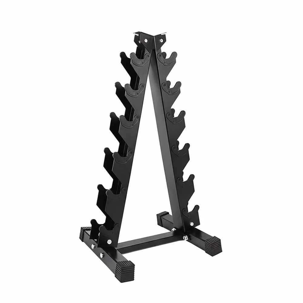 Round Hex Dumbbells Pair with Racks