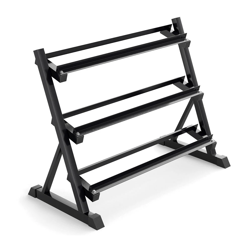 Round Hex Dumbbells Pair with Racks