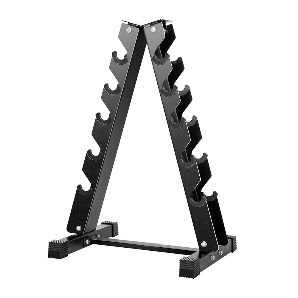 Round Hex Dumbbells Pair with Racks