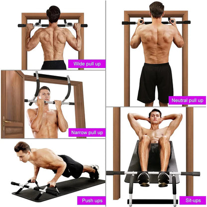 Pull-Up Bar for Doorway, No Screws Required, Portable Upper Body Trainer with Foam Grips, Fits 61–81cm Frames, Foldable Design