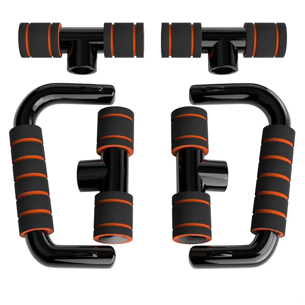 Black and Orange Push-Up Stands as an White Background
