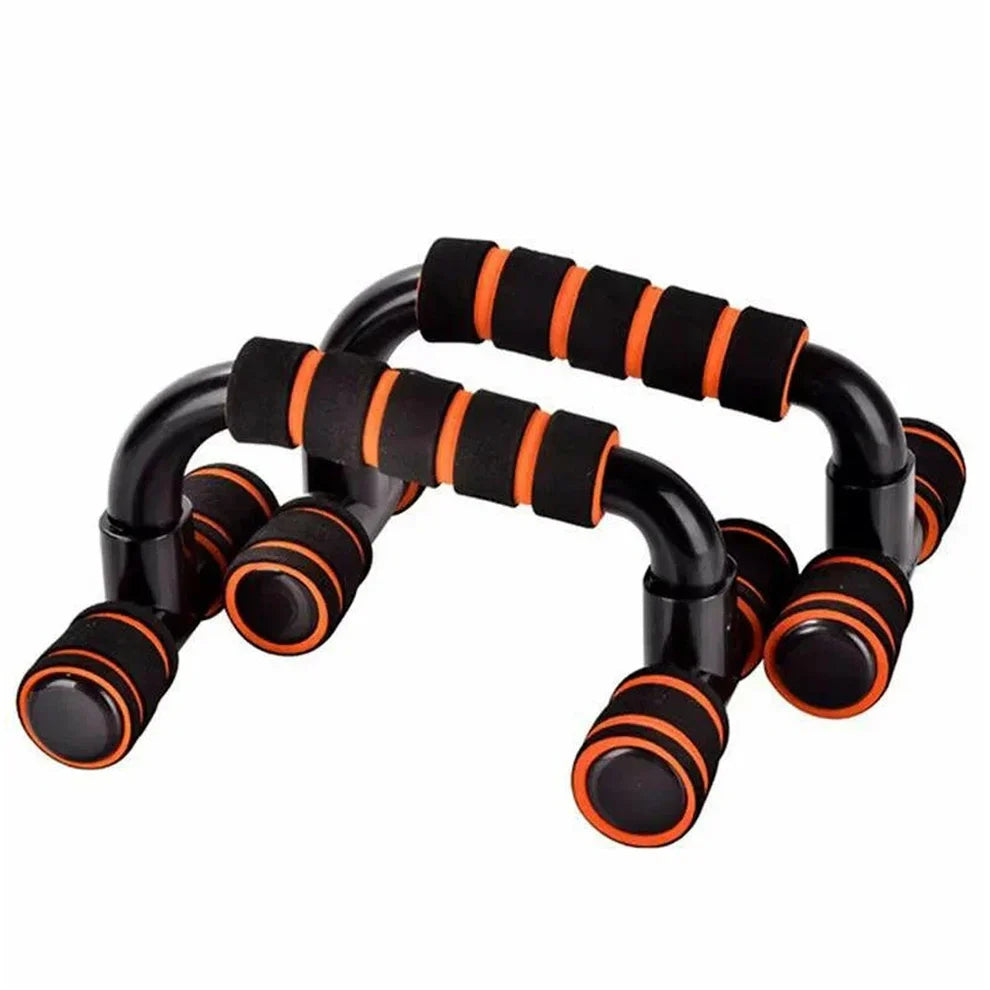 Black and Orange Push-Up Stands as an White Background