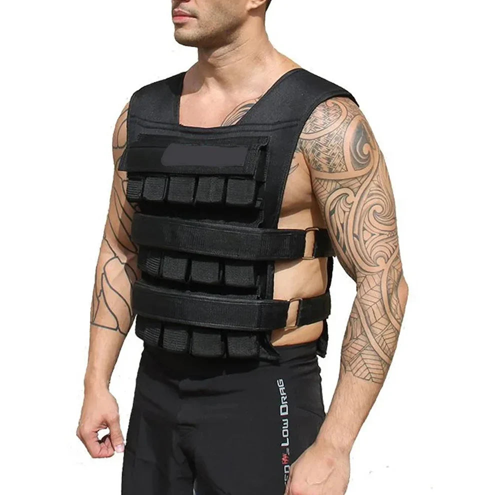 Men weighted vest with white background